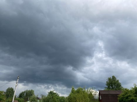 Clouds over countryside as the weather changes