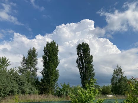 Clouds over countryside as the weather changes