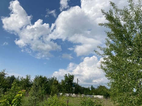 Clouds over countryside as the weather changes