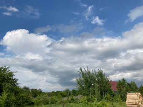 Clouds over countryside as the weather changes