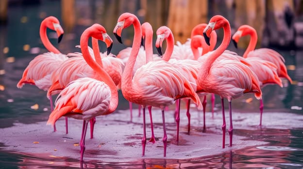Africa. Kenya. Flamingo. Flock of flamingos. The nature of Kenya. Birds of Africa. Beautiful landscape, picture, phone screensaver, copy space, advertising, travel agency, tourism, solitude with nature without people