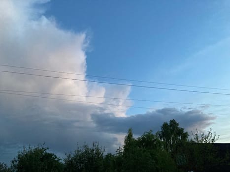 Clouds over countryside as the weather changes