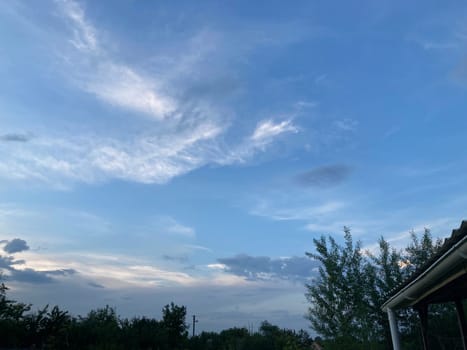 Clouds over countryside as the weather changes
