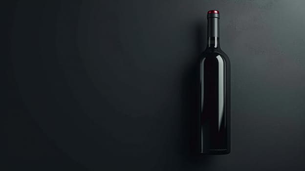 Wine bottle with blank label as winery product with copyspace, exudes luxury and sophistication, perfect for wine enthusiasts and connoisseurs