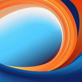 blue and orange wavy shapes background. great for banner, poster, presentation, flyer, layout design project. Frame or border with empty space. Generated AI.