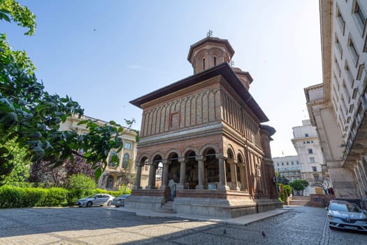 Bucharest, Romania. May 25, 2024. exterior view of the Cretulescu Church in the city center