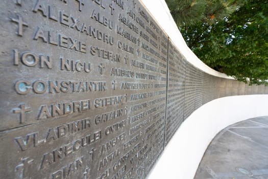 Bucharest, Romania. May 25, 2024. view of the Rebirth Memorial in the city center