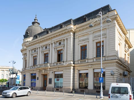 Bucharest, Romania. May 25, 2024. Exterior view of the Francophonie University Agency building in the city center