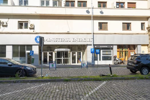 Bucharest, Romania. May 25, 2024. external view of the Ministry of Energy building in the city center