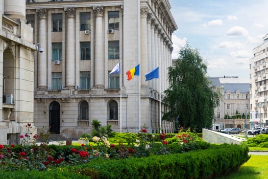 Bucharest, Romania. May 25, 2024. external view of the Ministry of Internal Affairs building in the city center