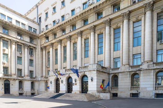 Bucharest, Romania. May 25, 2024. external view of the Ministry of Internal Affairs building in the city center