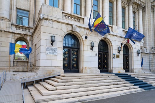 Bucharest, Romania. May 25, 2024. external view of the Ministry of Internal Affairs building in the city center