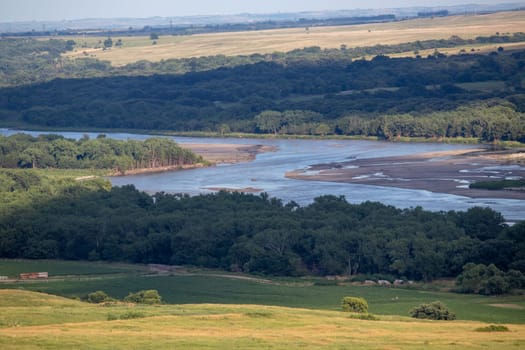 Niobrara National Scenic River in Nebraska summer times . High quality photo