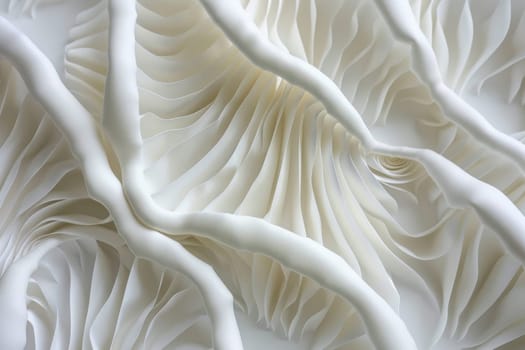 Wavy lines on white paper abstract art concept for beauty and design projects