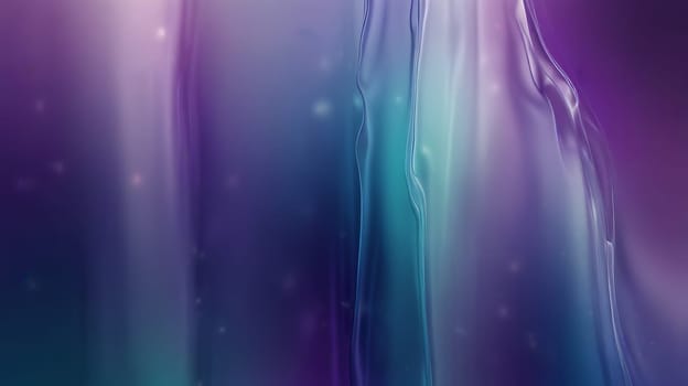 Abstract holographic iridescent purple and turquoise liquid metal texture background. Colorful abstract gleaming fluid material.