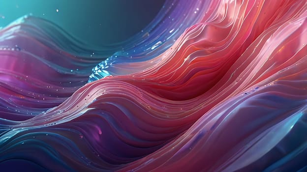 Abstract holographic iridescent rainbow colored liquid metal texture background. Colorful abstract gleaming fluid material.