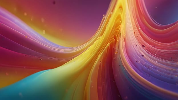 Abstract holographic iridescent rainbow colored liquid metal texture background. Colorful abstract gleaming fluid material.