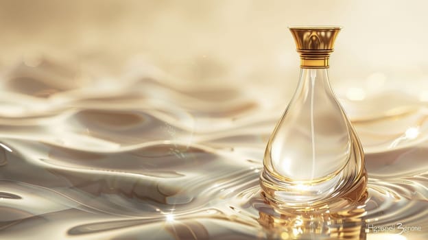 Mock up Luxury perfume bottle and luxury background.