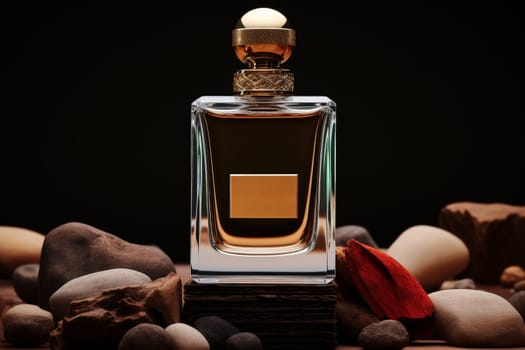 Luxury perfume bottle for mockup , elegance in a bottle ..