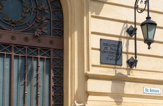 Bucharest, Romania. May 25, 2024. external view of the central university library building in the city center