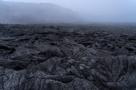 The Erta Ale volcano in the Danakil Depression in Ethiopia in Africa.