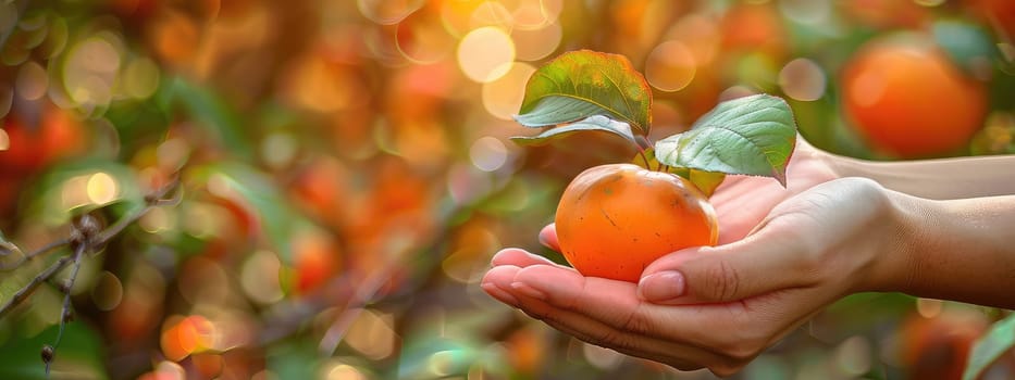 Harvest in the hands of a woman in the garden. Selective focus. nature.