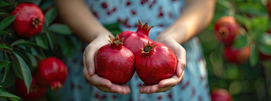 Harvest in the hands of a woman in the garden. Selective focus. nature.