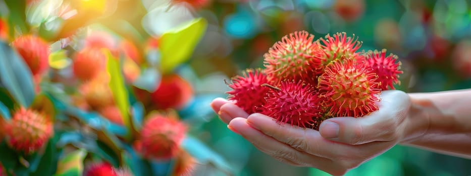 Harvest in the hands of a woman in the garden. Selective focus. nature.