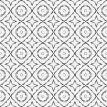 Textile ready lively print, swimwear fabric, wallpaper, wrapping. Black and white splendid boho chic summer design. Hand drawn green mosaic seamless border. Mosaic seamless pattern.