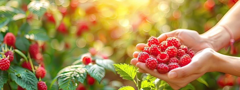 Harvest in the hands of a woman in the garden. Selective focus. nature.