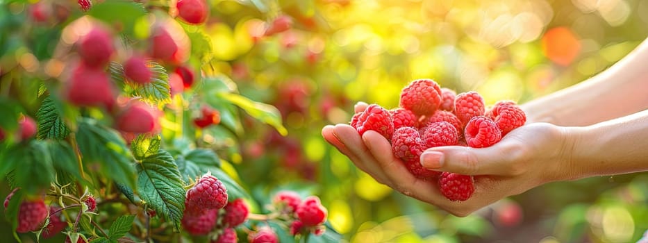 Harvest in the hands of a woman in the garden. Selective focus. nature.