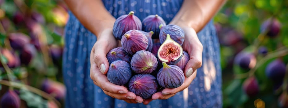 Harvest in the hands of a woman in the garden. Selective focus. nature.