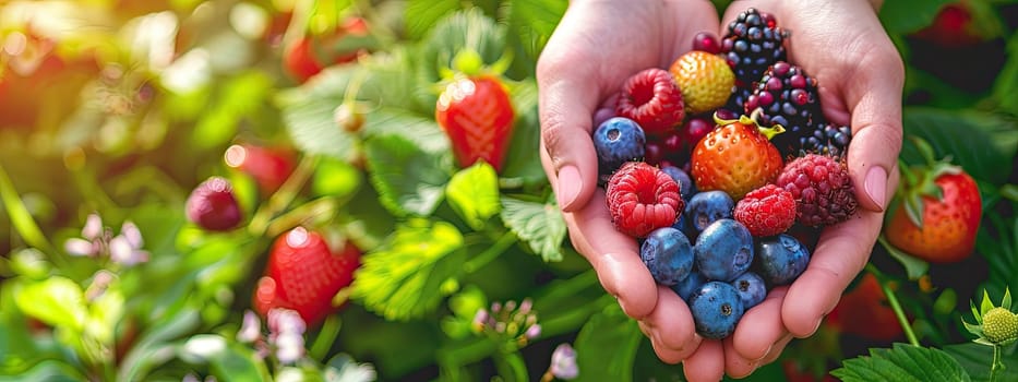 Harvest in the hands of a woman in the garden. Selective focus. nature.