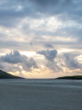 Beautiful sunset at Portnoo Narin beach in County Donegal - Ireland.