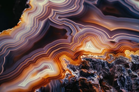 Swirling orange and yellow rock surface closeup natural beauty and art in travel explore