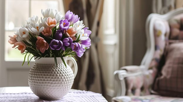 Beautiful bouquet of flowers in a vase. Floral arrangement