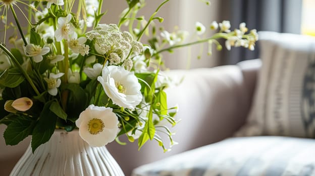 Beautiful bouquet of flowers in a vase. Floral arrangement