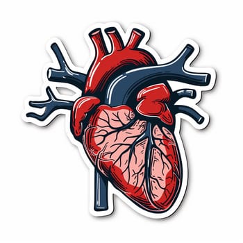 A detailed illustration of a human heart, with a focus on the atria, showcasing the irregularities of atrial fibrillation.