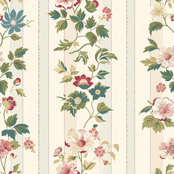 Seamless pattern, tileable floral holiday country cottage print, English countryside flowers theme for wallpaper, gift wrapping paper, scrapbook, fabric and product design inspiration