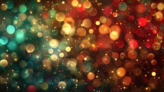 A colorful, blurry image of Christmas lights.