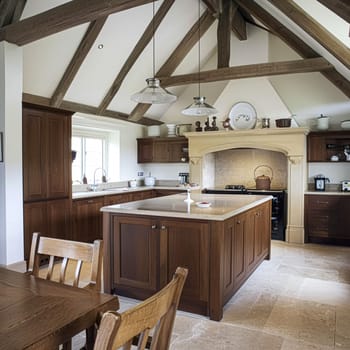 Bespoke kitchen design, country house and cottage interior design, English countryside style renovation and home decor idea