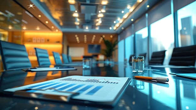 Corporate Boardroom with Members Presenting and Analyzing Financial Projections and Budget Plans Concept Business Strategy and Decision-Making.