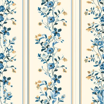 Seamless pattern, tileable floral holiday country cottage print, English countryside flowers theme for wallpaper, gift wrapping paper, scrapbook, fabric and product design inspiration