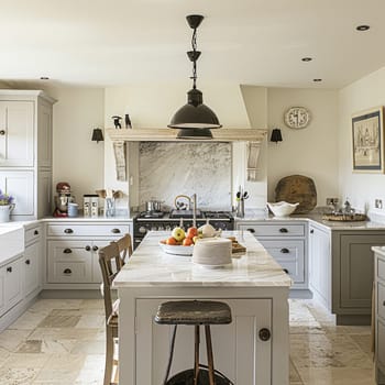 Bespoke kitchen design, country house and cottage interior design, English countryside style renovation and home decor idea