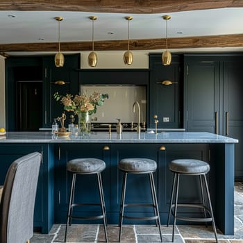 Bespoke kitchen design, country house and cottage interior design, English countryside style renovation and home decor idea