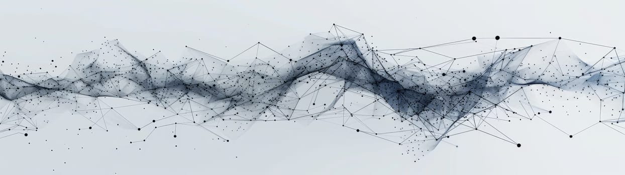 network lines and dots of global connectivity and data transmission