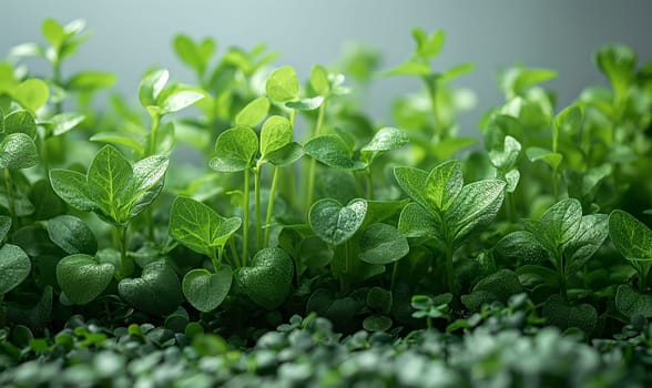 Young Plants Thriving in Nursery. Selective focus.