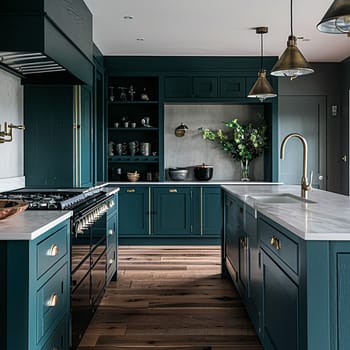 Bespoke kitchen design, country house and cottage interior design, English countryside style renovation and home decor idea