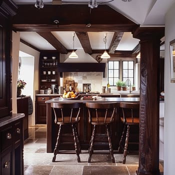 Bespoke kitchen design, country house and cottage interior design, English countryside style renovation and home decor idea