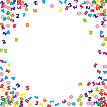 Flying latin letters. Colorful childish scattered charachters of English alphabet. Foreign languages study concept. Back to school banner .